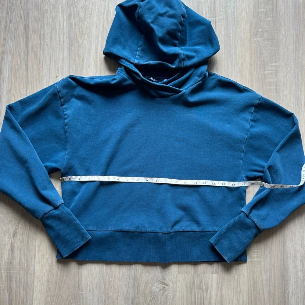Joy Lab Sweat Set Hoodie Joggers Women’s Small Blue Acid Wash Thumbholes - Picture 4 of 14